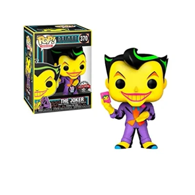 Imagen de FUNKO POP DC Black Light Joker Multicolor 51723 Batman Muñecos cabezones, sólido, (FUNKO 51723)