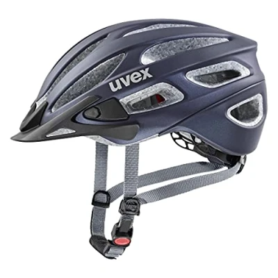 Imagen de uvex true cc, casco todoterreno ligero para mujer, ajuste de talla individualizado, luz LED opcional, deep space matt (Azul), 52 55 cm