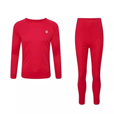 Imagen de Dare2b Elate II Kids BaseLayer Set: cómoda ropa interior de tela térmica cepillada suave, absorción rápida y secado rápido con control olor antibacteriano