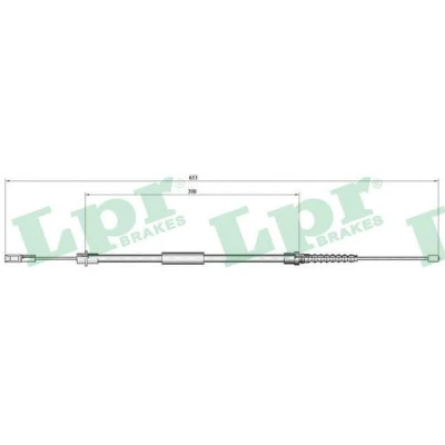 Imagen de LPR C0645B Cable de Freno Mano 635/386 Discos
