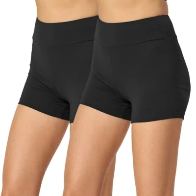 Imagen de Merry Style Pantalones Cortos Mujer Leggins Shorts 2Pack MS10 359 (2Pack Negro/Negro,XXL)