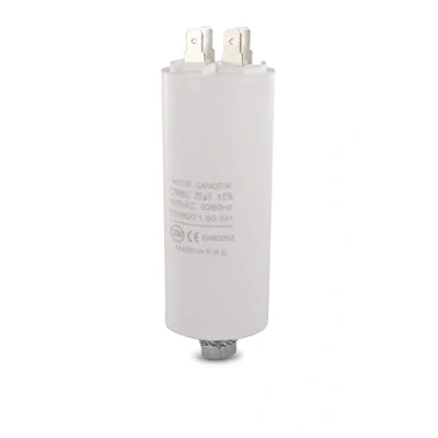Imagen de DL pro condensador de motor 22 µF, 450 V, diámetro 40 x 95 mm, universal, con casquillos 6,3 mm AMP y tornillo fijación M8 CBB60, arranque para aparatos eléctricos domésticos