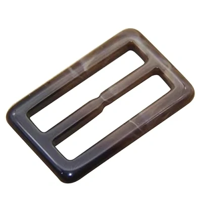 Imagen de Anjing hebilla rectangular para ropa, abrigos, botones, deslizante de plástico, adorno cincha, 40 mm, color café