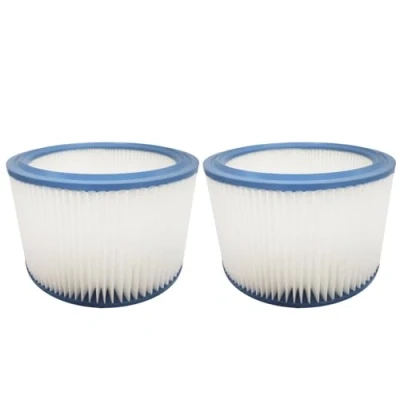 Imagen de 2 filtros de cartucho/filtro cilindros/filtro permanente/filtro aire para Nilfisk Multi II 30 T, T INOX VSC, 22 INOX,