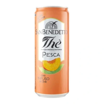 Imagen de 48 x San Benedetto The&#039; Peach Ice Tea Drink Beverage 24 330ml Single Doses
