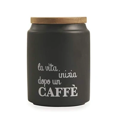 Imagen de Villa D &#039;Este Home Tivoli Tarro de café, gres, Color Negro, 11 x 15 cm