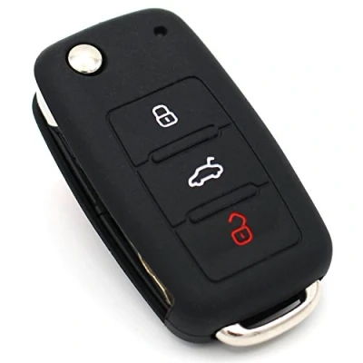 Imagen de Funda de Silicona para Llaves el Coche Cover 3 Botones Llave VA (Negro)