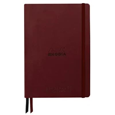 Imagen de Clairefontaine ES RHODIA 194442C Cuaderno rígido Bullet Journal Goalbook Creation Lie de Vin A5 15,5x21x2 cm Dotted Dot 160 páginas Maya Smooth Black Paper 120 g/m Funda piel sintética