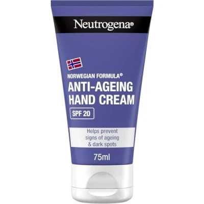 Imagen de Neutrogena Fórmula Noruega crema de manos Anti edad SPF 20 (1x75 ml) reparadora antiedad uso diario, antimanchas con glicerina y minerales