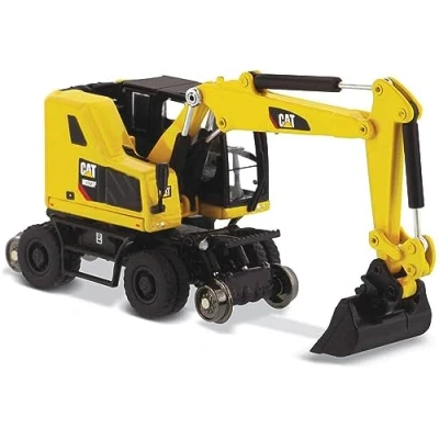 Imagen de Diecast Masters Caterpillar M323F 85612 Excavadora móvil con Accesorios, Detallada H0 Cat en Caja de Metal, Escala 1:87, Aprox. 9,5 x 3,4 4,6 cm, 14+, para Modelos ferrocarriles y