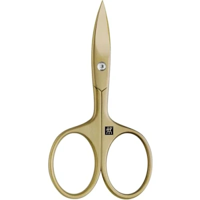 Imagen de ZWILLING Tijeras para uñas (afiladas, filo ligeramente curvado con microdentado, hipoalergénicas, de manos y pies), Premium, doradas, 90 mm