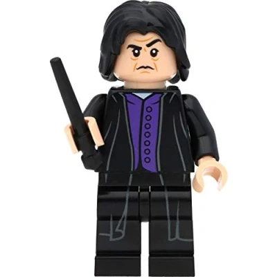 Imagen de LEGO Harry Potter Minifigura del profesor Severus Snape (camisa morada oscura) con varitas mágicas