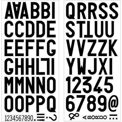 Imagen de 4R Quattroerre.it 1221 Juego de Letras y números Adhesivos