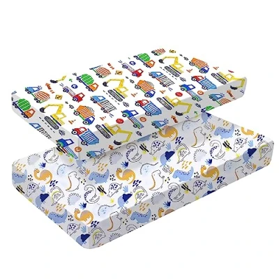 Imagen de 2 sábanas bajeras ajustables de algodón orgánico para niñas y niños, ropa cama cuna, fácil cuidado, suave resistente, 70 x 140 cm