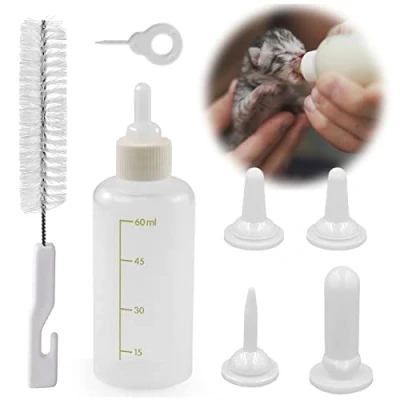 Imagen de onebarleycorn recién Nacido Mascota Pequeño Leche Feeder, Adecuado para pequeños Cachorros, Gatitos, Conejos 60ml