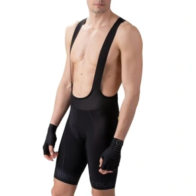 Imagen de Alé Cycling Prr Strada Pantalones Cortos con Peto, Negro/Gris Carbón, XL para Hombre