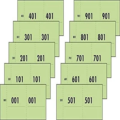Imagen de Sigel Express 76153 Resguardos numerados (del 1 al 1000, 53 x 105 mm), color verde