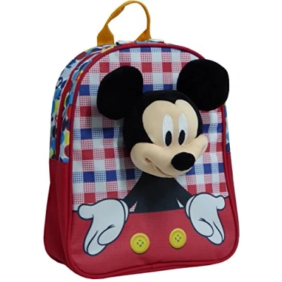 Imagen de Disney Mochila con Dispositivo Electrónico, Habla Y Graba Tu Voz Voz, Unisex niños, Rojo, 24x30x9