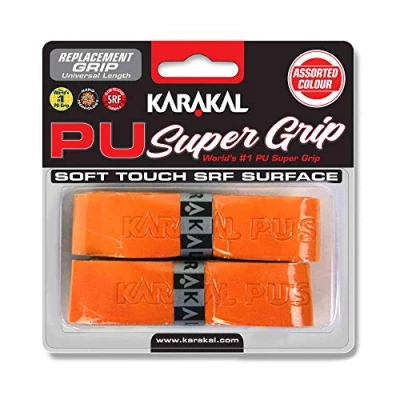 Imagen de Karakal ARAKAL Universal PU Grip de Sustitucian Packs 2, Colors Orange