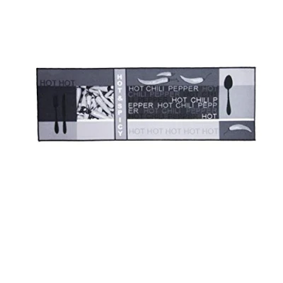 Imagen de andiamo Alfombra de Pasillo Cocina Chilidesign Hot &amp; Spicy, Gris, Poliamida, 67 cm x 250