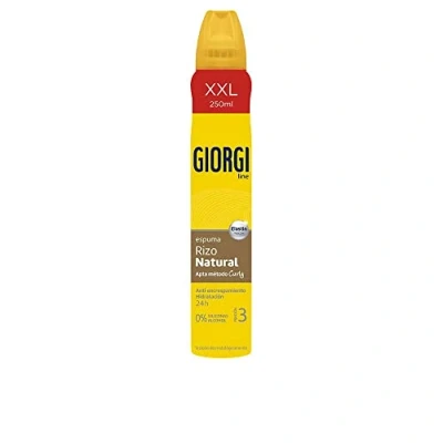 Imagen de Giorgi Line Espuma Rizo Natural para Rizos Suaves, Naturales y con Movimiento, Apta el Método Curly, Anti Encrespamiento Máxima Hidratación, 0% Alcohol Siliconas, Fijación 3 250 ml