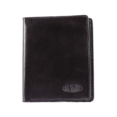 Imagen de Big Skinny Men&#039;s Hipster Leather Bi Fold Slim Wallet, Holds Up to 40 Cards, Black