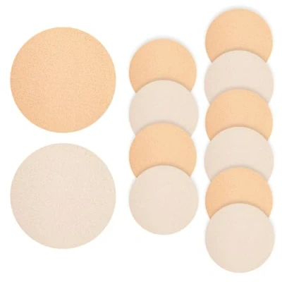 Imagen de 14 esponjas redondas maquillaje cara, esponja de para ojos y base maquillaje, borla maquillaje,powder puff,esponjas faciales,beauty blender(Rosa)
