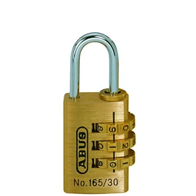 Imagen de ABUS Candado de combinación 165/30 latón con código numérico ajustable individualmente maleta/cerradura casillero Security Nivel 3