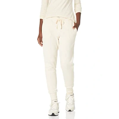 Imagen de Amazon Essentials Pantalones De Correr Forro Polar Con Puños (Disponibles En Tallas Grandes) Mujer, Avena Mezcla, 3XL Grande
