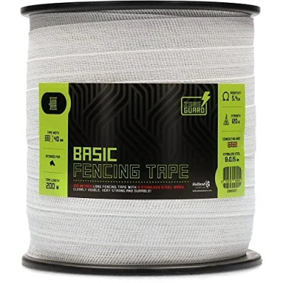 Imagen de Cinta de valla básica ZoneGuard 40 mm Wit 200 m