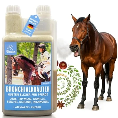 Imagen de Jarabe para la Tos Caballo I Hierbas Bronquiales Tomillo Manzanilla Hinojo Elixir Respiratorias Vías Libres Potenciador de Energía 1L