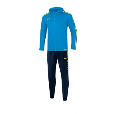 Imagen de JAKO Chándal para hombre de poliéster Striker 2.0 con capucha, azul/amarillo neón, 4XL, M9419