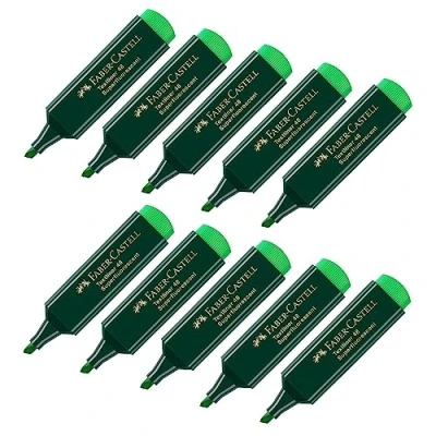 Imagen de FABER CASTELL 205042 Rotulador Textliner 48, verde, 10 unidades, recargable