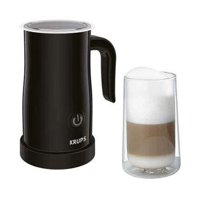 Imagen de Espumador de leche Krups XL1008, Interior acero inoxidable, Base giratoria 360º, Negro