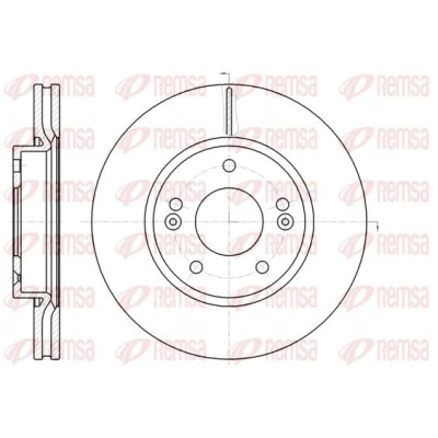 Imagen de REMSA 61208.10 Disco de freno Eje delantero 280, 280 26 5 ventilado HYUNDAI: i30 I Hatchback, Coupe II, Tucson, KIA: Sportage cee‘d Hatchback