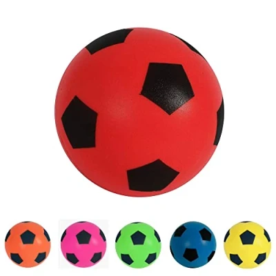 Imagen de HTI Fun Sport Softball Balón de fútbol Espuma para Interiores/Exteriores, Pelota Horas diversión, Adultos, niños y niñas Todas Las Edades (Red)