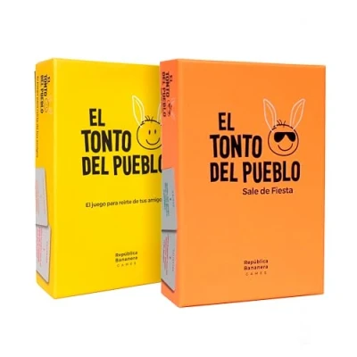 Imagen de Juegos de Mesa Adulto El Tonto del Pueblo Juego para reírte Tus Amigos Cartas pizarras y rotuladores