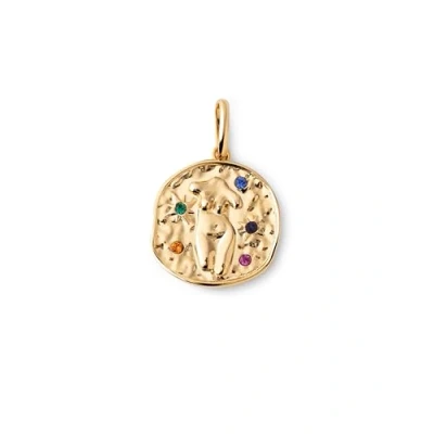Imagen de SINGULARU Charm Organic Colors Zodiaco Virgo Colgante en Latón con Acabado Baño de Oro 18Kt Combinable Collar Joyas para Mujer