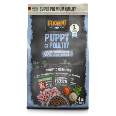 Imagen de Belcando Puppy GF Poultry [4 kg] Alimento para Cachorros sin Cereales seco Perros Completo de hasta 4 Meses Edad