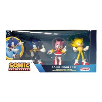 Imagen de Comansi Set de 3 Sonic Figura, 9 cm (Golden Toys Y90303)