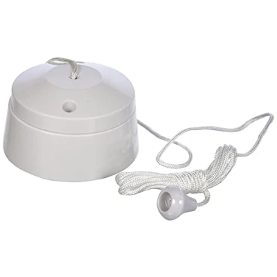 Imagen de MK K3192RPWHI Interruptor de Techo SP 2 vías 6 A, 1,5 m, Blanco