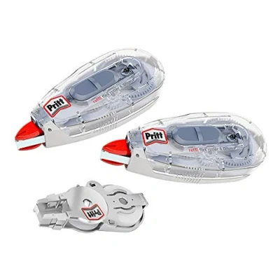Imagen de Pritt Roller correcteur Refill Flex Midway avec pointe flexible, fonction push &amp; pull, rechargeable, réécriture immédiate, set de 2 rollers rechargeables et 1 recharge