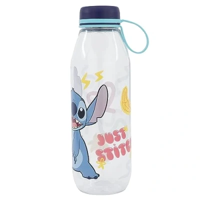 Imagen de Botella de agua infantil Ecozen 650 ml con tapón colgador Stitch Palms