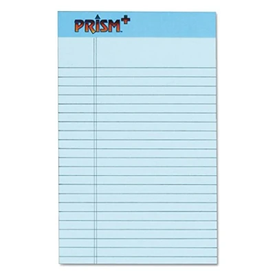 Imagen de TOPS Prism Plus 100% Recycled Legal Pad, 5 x 8 Inches, Perforated, Blue, Narrow Rule, 50 Sheets per 12 Pads Pack (63020)