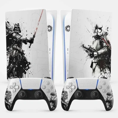 Imagen de PS5 Trooper Sticker, Playstation 5 Gaming Consola y Mando, Disco Edición Estándar, Skin (2 Mandos)