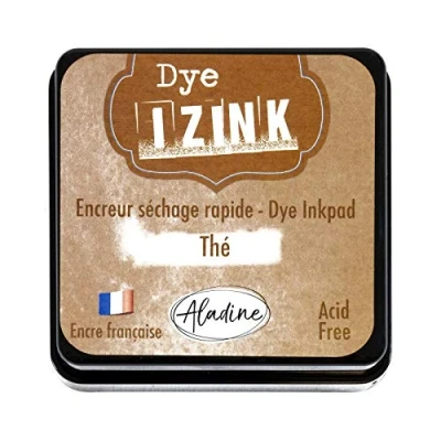 Imagen de Aladine Izink Dye Tinta de Secado rápido para Sellos y Plantillas Álbum Recortes Tarjetas Creativas Francesa Tamaño M 5 x cm Color marrón té