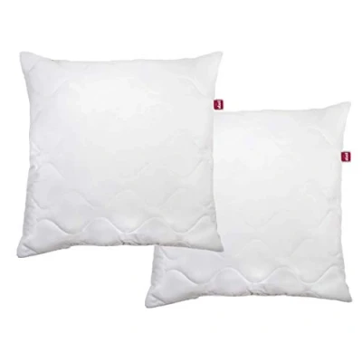 Imagen de Abeil voluptuosas Blanco Juego de 2 Almohadas mullidas Acolchadas, Color, 60 x cm, Microfibra, Unité (Lot 1),