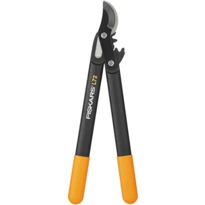 Imagen de Fiskars Podadera con cuchilla bypass para madera verde, Sistema de cremallera PowerGear, Diámetro corte: 2,8 cm, Cuchillas acero templado cubierta antiadherente, Longitud: 46 Negro/Naranja, L72, 1001555