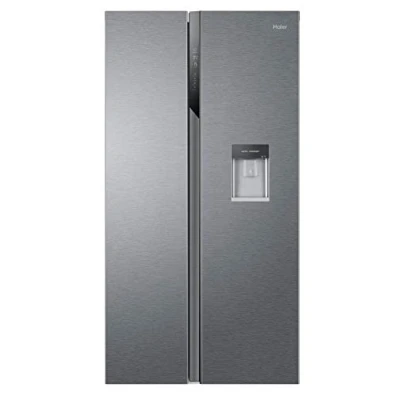 Imagen de Frigorífico americano Haier SBS 90 Series 3 HSR3918EWPG, No Frost, 177 cm, 521 l, Motor Inverter, Dispensador de agua, Inox