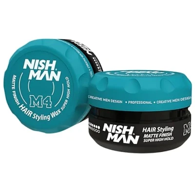 Imagen de NISHMAN HAIR STYLING WAX M4 MATTE FINISH SUPER HIGH HOLD PASTA MATE 100ml